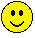 Five yellow circular pixel art faces with black eyes and red mouths showing varying tooth arrangements on gray background.