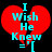 Red heart split into two halves with cyan text "I Wish He Knew = [" over black background.