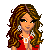 Pixel art contact sheet showing a female character's head, torso, and legs with red text reading "love To Go" and partial "Clubbine" on white background.