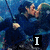 Animated sequence showing two figures in dark blue clothing kissing, with text appearing sequentially as I Love you.