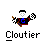 Pixel art character with white face and black hair holding a sword, next to large '39' numerals on gray background.