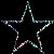 Animated contact sheet showing six frames of a star-shaped icon with glowing outline and text "BE A STAR!" on the right side.