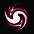 A swirling vortex of pink and white hues on a black background, with motion blur effects suggesting rotation.