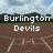 Pixelated image of a baseball field with text overlays reading "Burlington Devils" and "Brown #7" against a sky and tree background.