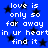 Blue background with black stars and repeated white text reading 'love is only so far away in ur heartin ur heart find it' across the image.