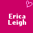 A static image with a solid magenta background featuring two identical pixelated text blocks and one small heart symbol.