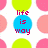 Pixelated icon with repeating pink, yellow, and blue circles on white background; text fragments 'life is way', 'more fun in', and 'COLOR' appear in magenta pixel font.
