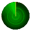 Green circular radar-like icon with concentric rings and a rotating yellow pointer