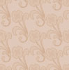 A static pattern of light brown floral and scroll motifs on a pale beige background with no visible text or distinct objects.