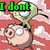 Pixelated cartoon character with large eyes and green headgear repeats across red background, text overlays read "I dont have AD.D. I..." and "A CLOUD!" in multiple colors.
