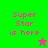 Green and pink pixelated background with "Super Star is here" text and star icons changing color between frames.