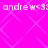 Pixelated text repeats on a bright pink background with diamond patterns, showing identical static frames.