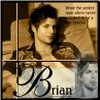A static image shows a person with dark hair wearing a patterned shirt, with the name 'Brian' in large script and smaller text below it.