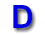 Blue 'D' character with white outline transitions through multiple rotational and distortion states against gray background.