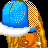 Pixelated character with orange skin wears blue and white outfit, holding a hat; text reads 'sexy thug' on black background.