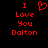 Red pixelated text and heart symbol on black background, with one version showing a hollow heart outline.