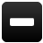 Black square icon with rounded corners containing a centered light gray rectangle with rounded corners.