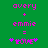 Green background with pink pixelated text showing 'avery + emmie = *love*' in two identical side-by-side