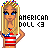 Pixelated cartoon doll with blonde hair and blue eyes wearing a red-white striped dress with blue accents, standing with hands on hips.