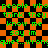 Green pixelated text on an orange and black checkered background repeats phrases about people thinking they know the speaker.
