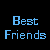 A 2x2 contact sheet of four animated frames showing a cartoon dog and boy with pink hearts, paired with blue "Best Friends" text on black background.