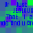Blue pixelated text on a green and purple checkered background reads 'Ur Just JEALOUS That I a de And u Arde And u Ar' in a repeating pattern.