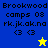Blue and yellow pixelated icon with text 'Brookwood camps 08 rk.jk.ak.na' and two heart symbols, featuring a yellow star on blue background and blue star on yellow background.