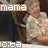 A pixelated image of a person in a patterned shirt with 'mama' text at top and 'c:ta' at bottom, showing slight pose variation between frames.