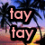Animated sequence showing palm trees against a sunset sky with text elements changing between frames.
