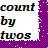 A static digital image with a purple border containing text fragments and symbols arranged in a