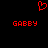 Red pixelated heart symbol above two identical red text labels on black background.