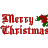A four-quadrant static image with red text, a holly sprig, and green background elements. The top-left shows "Merry Christmas" in pixelated red font next to a small red-and-green holly sprig on gray; the top-right displays "Single for the Holiday" in cursive red script over a gradient green-yellow backdrop; the bottom-left features white text reading "Made At Original icons .com" on solid green. The bottom-right quadrant is empty gray space.