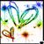 Animated icon with heart-shaped floral design, pink '2012' text on fabric, and overlaid lyrics about love.