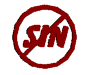 Red circular icon with 'SIN' text crossed by a diagonal line, rotating through multiple 3D orientations against a gray background.