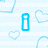 Pixelated blue and white icon with 'i Love yooh!' text, heart outlines on light background, gray rectangle in bottom-right corner.