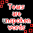 Pixelated text repeats 'Tears are unspoken words' in red and white on black, surrounded by small red squares with a gray corner overlay.