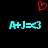 Red heart symbol above two identical cyan text strings on black background, each reading 'A+J=∞' with infinity symbol.