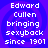 Pixelated text on a purple background with spiral patterns, displaying 'Edward Cullen bringing sexyback since 1901' in white block letters.