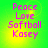 Green and yellow gradient background with pink text reading Peace Love Softball Kasey in four