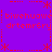 Purple background with red pixelated text and decorative borders forming a symmetrical pattern.