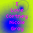 A four- of pixelated text reading "I Love Cortney Nicole Gray" on a yellow-to-blue gradient background with subtle circular patterns