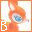 Pixelated orange-haired character with blue eyes, two versions showing different hand positions and a white or black outline on the left side.