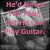 Pixelated image with pink text reading 'He'd Never Tell You, But He Can Play Guitar.' on a grayscale background.