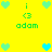 Pixelated icon with yellow background showing green text and heart symbols in two alternating states.