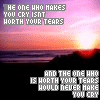 identical sunset beach scenes with overlaid text, where specific letters in the text change color across frames