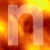 A 50x50 pixel animated buddy icon split into two frames showing a fiery orange-yellow background with a large white 'P' on the left and green text 'Original Icons .com' on a dark green background on the right.