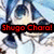 Pixelated image of a character with light hair and blue clothing, overlaid by red text reading 'Shugo Chord!' on a black banner.