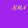 Purple background with repeated yellow text 'NMA Best Site Award' and faint purple light rays, showing partial text variations in lower sections.