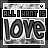 Black-and-white pixelated icon with 'ALL I WANT IS LOVE' text, featuring a small white dot in the top-right corner of each frame.