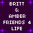 Pixelated text and purple stars on dark purple background, repeated in two with identical content